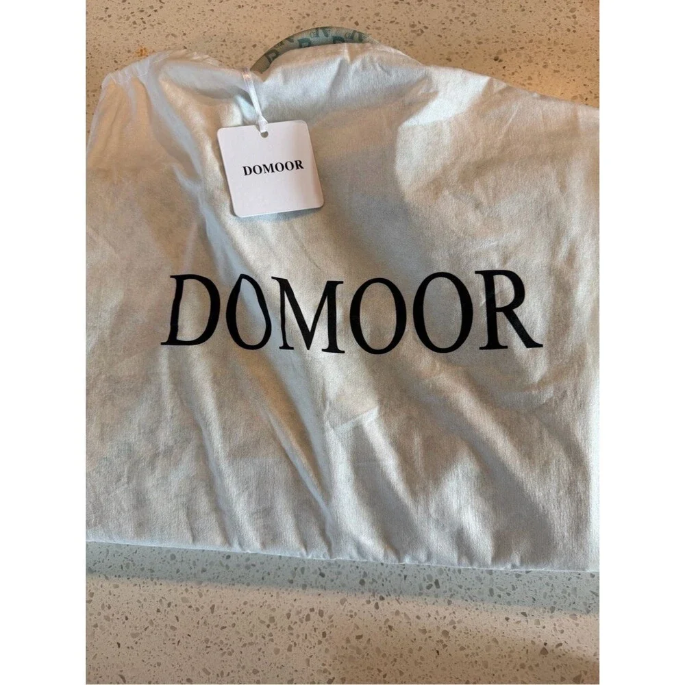 Domoor of Denmark Designer Monogram Mint Green Tote Bag Vegan Leather w/Dust Bag